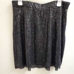 BEAR DANCE SEQUIN MINI SKIRT MEDIUM BLACK